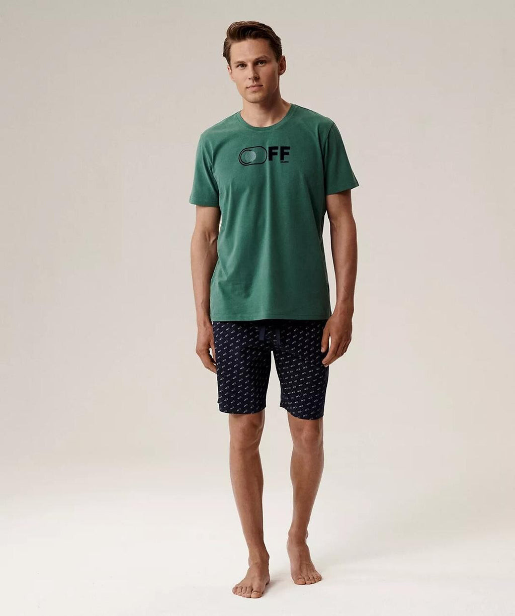 Pigiama uomo classico realizzato in morbida maglia effetto