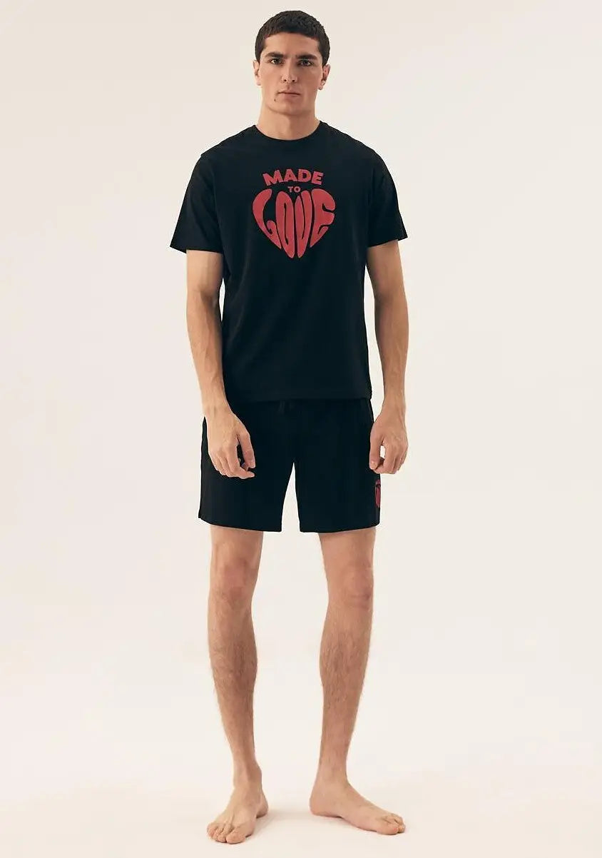 Pigiama da uomo corto in 100% cotone - sierra