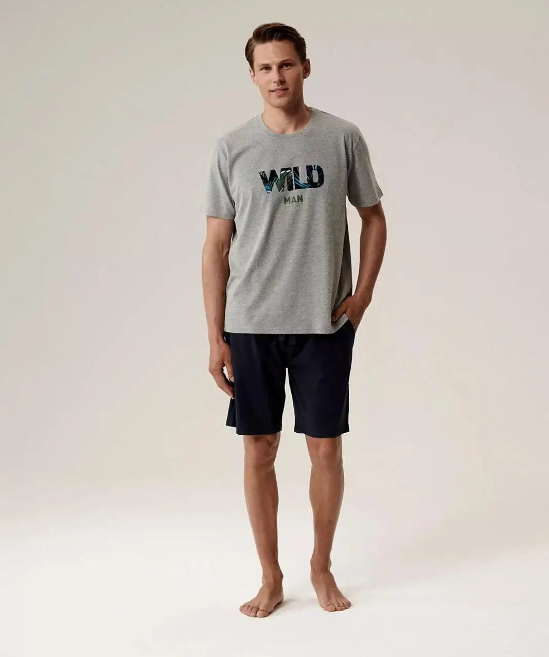 Pigiama uomo corto in cotone - nmp-396