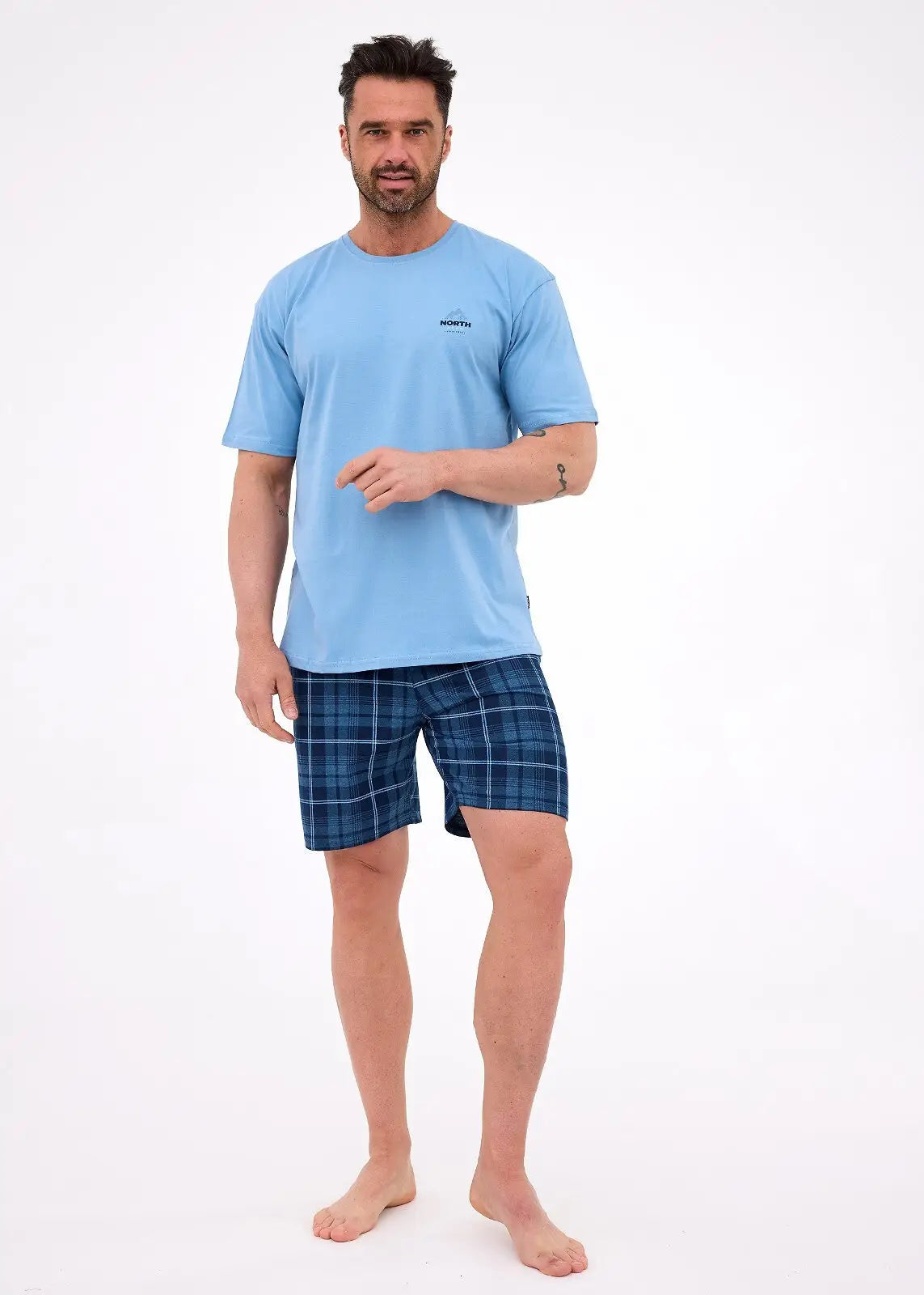 Pigiama da uomo corto in cotone - north