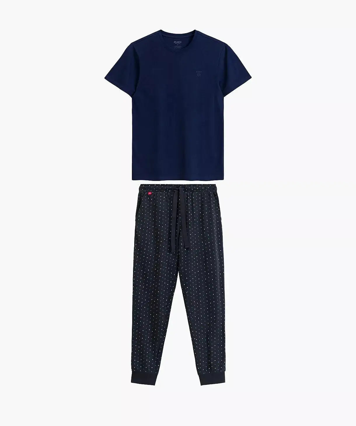 Pigiama uomo in cotone effetto pesca con pantaloni