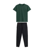 Pigiama uomo in cotone effetto pesca con pantaloni