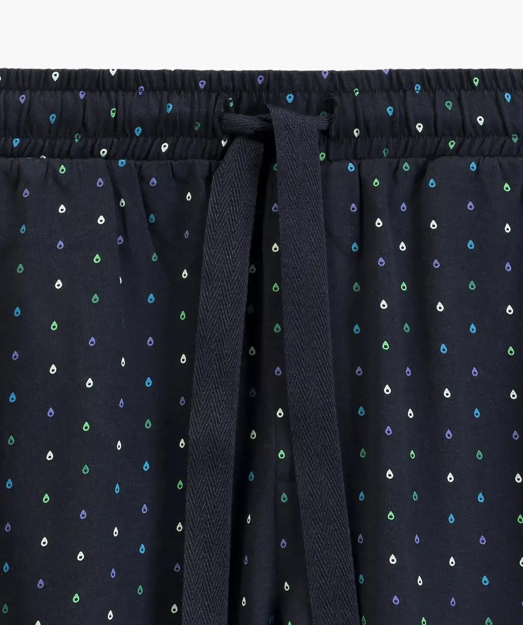 Pigiama uomo in cotone effetto pesca con pantaloni