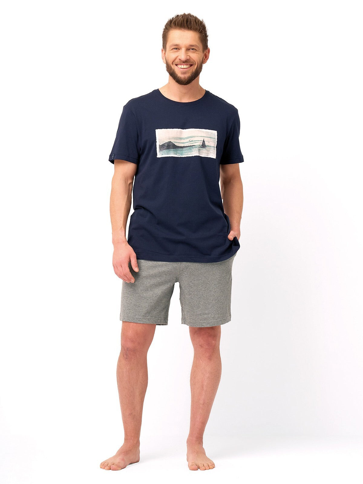 Pigiama da uomo in cotone elasticizzato | mns 606