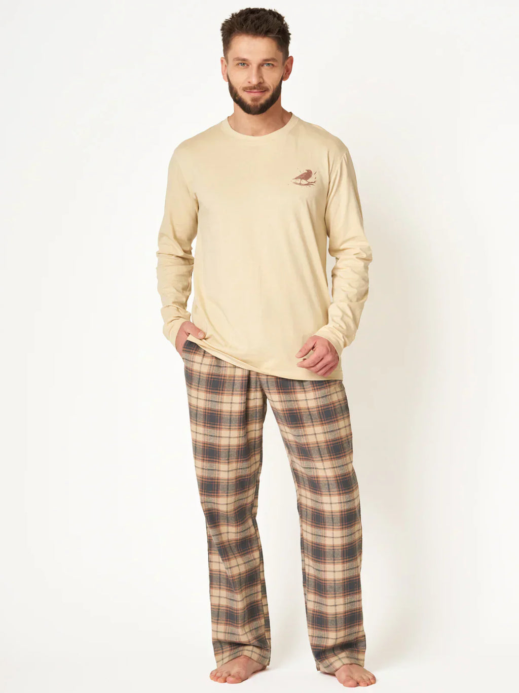 Pigiama uomo in cotone e flanella | mns 403