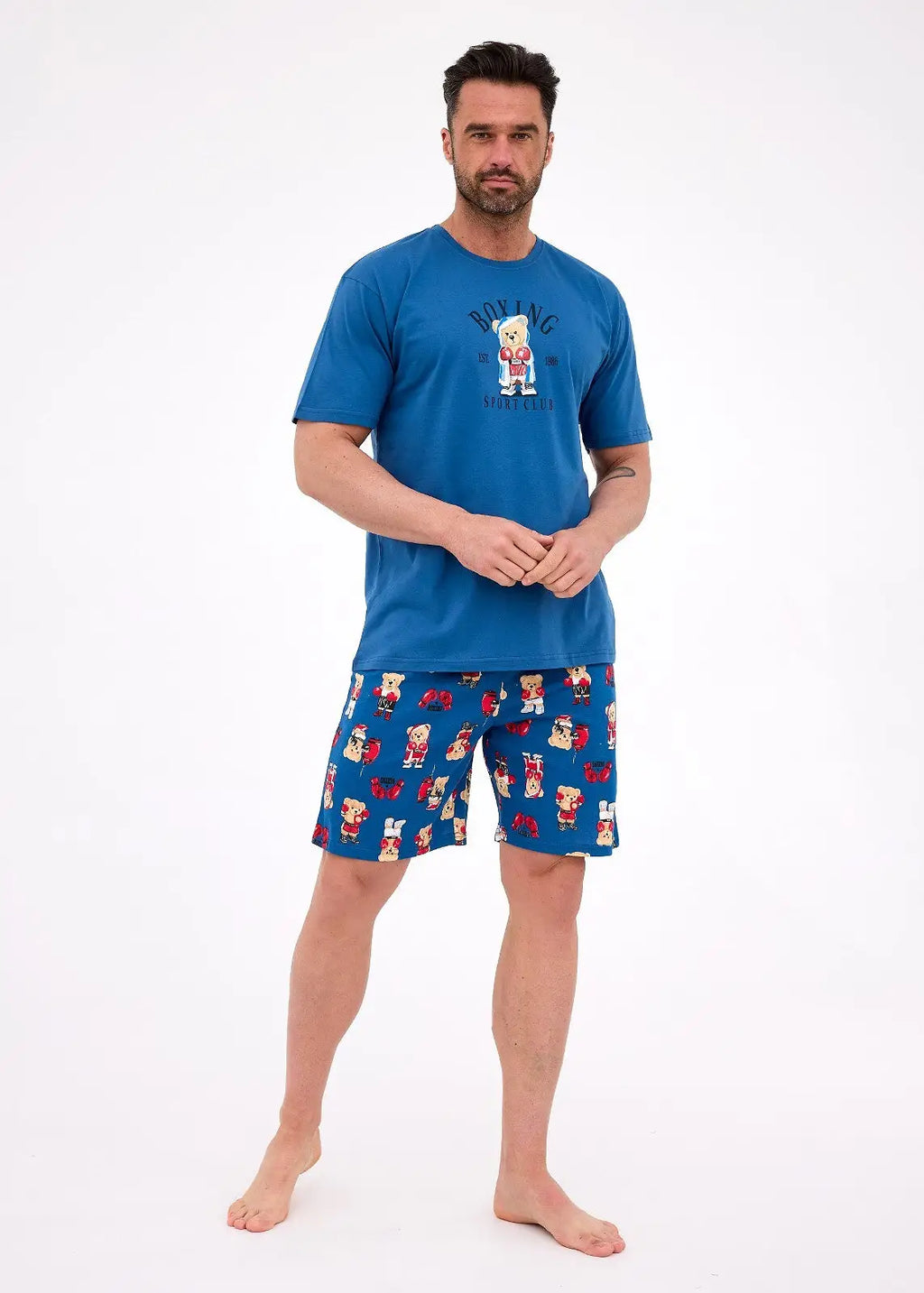 Pigiama uomo in cotone leggero e traspirante - boxer