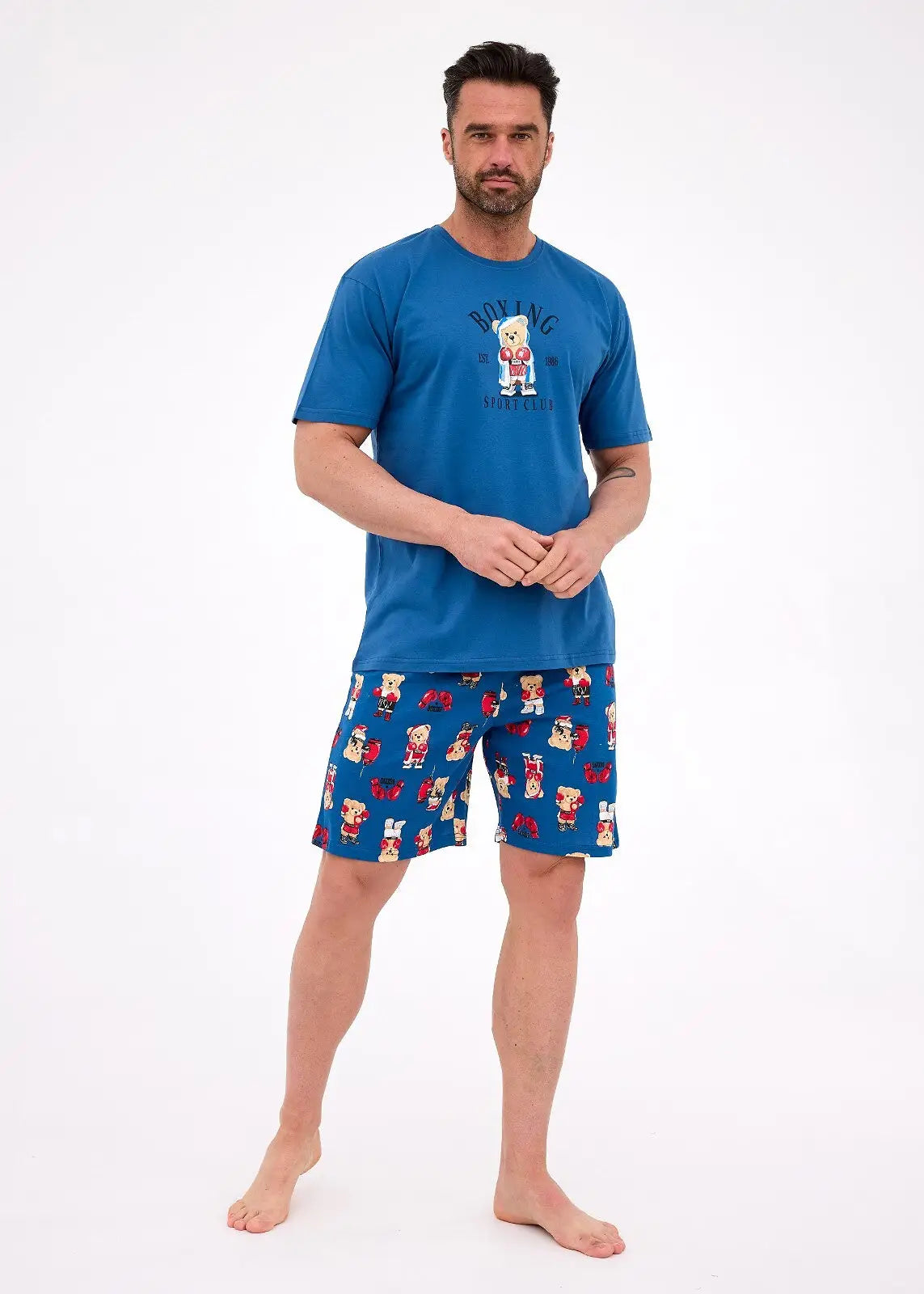 Pigiama uomo in cotone leggero e traspirante - boxer