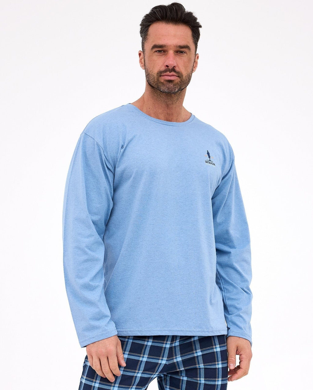 Pigiama uomo in cotone a quadri - sequoia