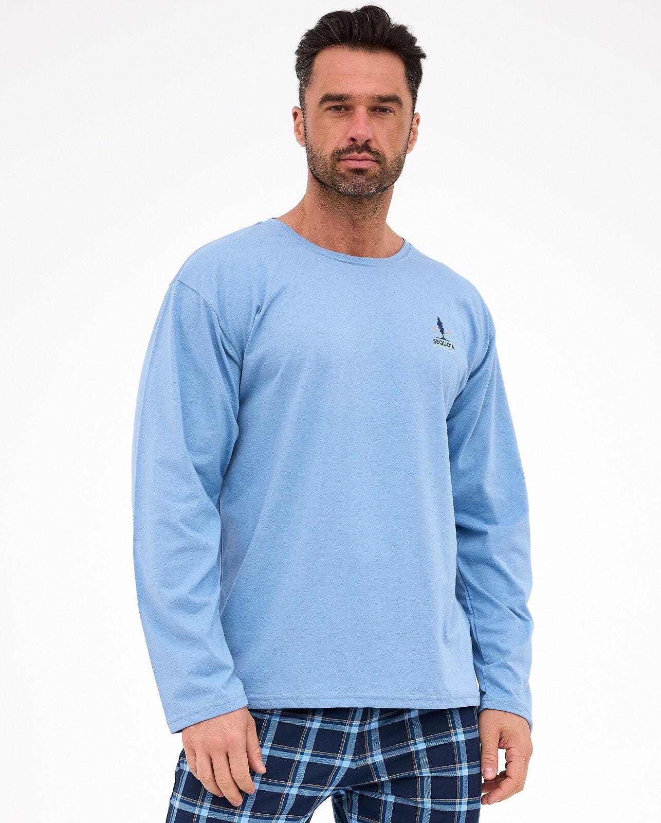 Pigiama uomo in cotone a quadri - sequoia