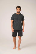 Pigiama uomo in cotone – set con stampa ad ancore e shorts