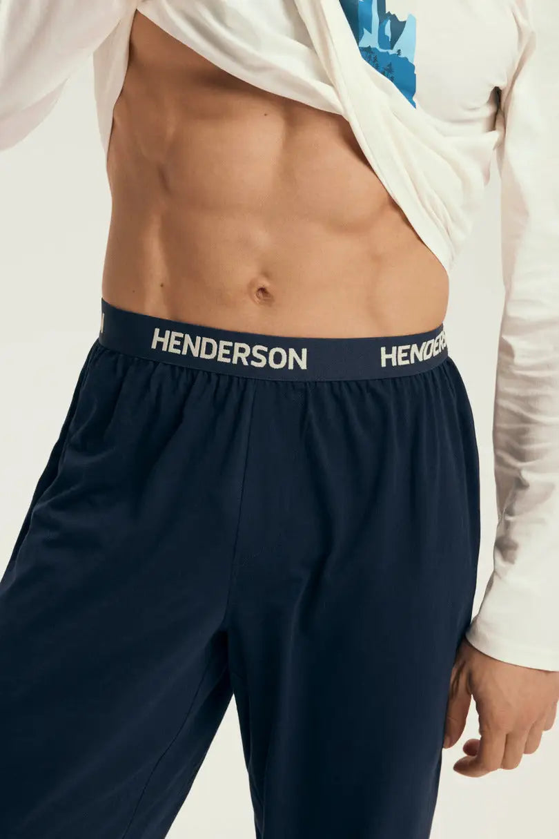 Pigiama uomo in cotone con stampa montagna | loji