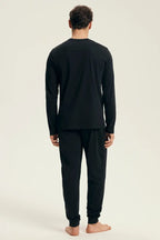 Pigiama uomo in cotone stile jogger con stampa futuristica
