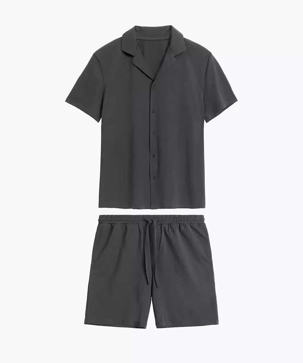 Pigiama da uomo estivo aperto con bottoni - jack - bnmp-003