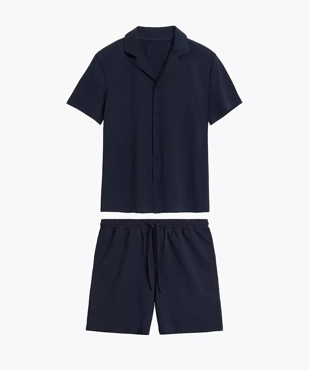 Pigiama da uomo estivo aperto con bottoni - jack - bnmp-003