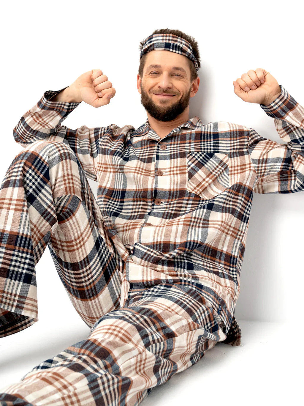 Pigiama uomo in flanella di cotone | mns 443