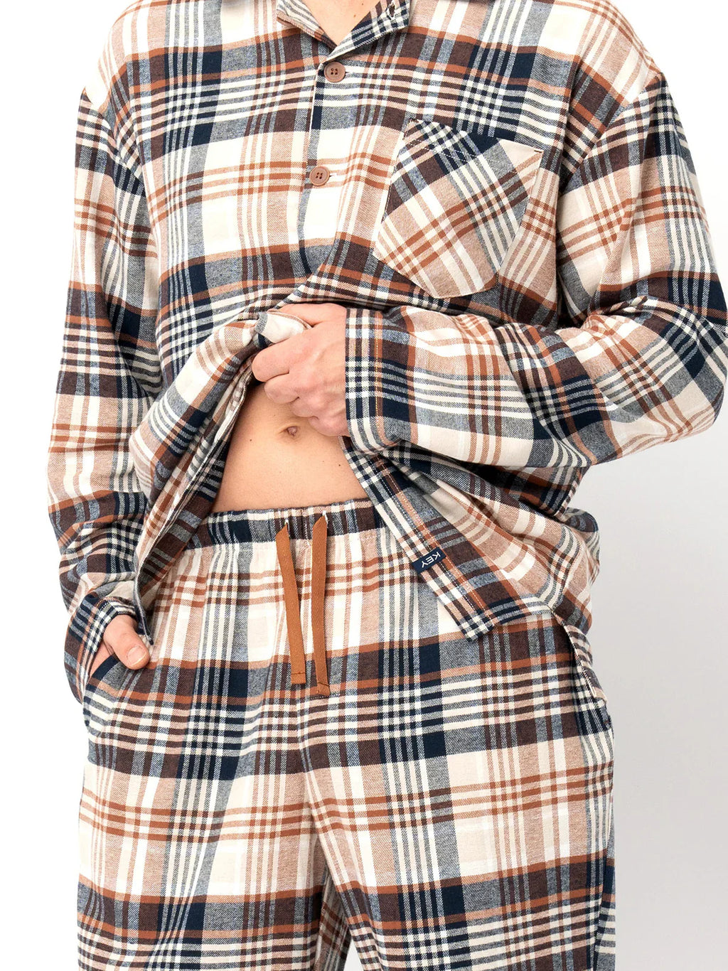 Pigiama uomo in flanella di cotone | mns 443