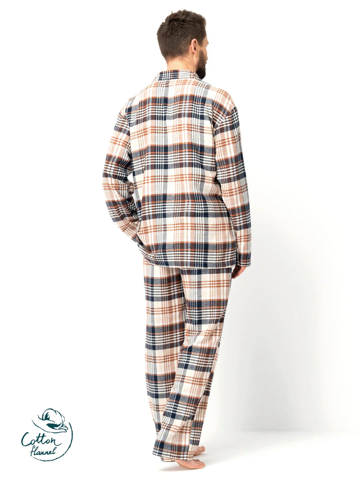 Pigiama uomo in flanella di cotone | mns 443