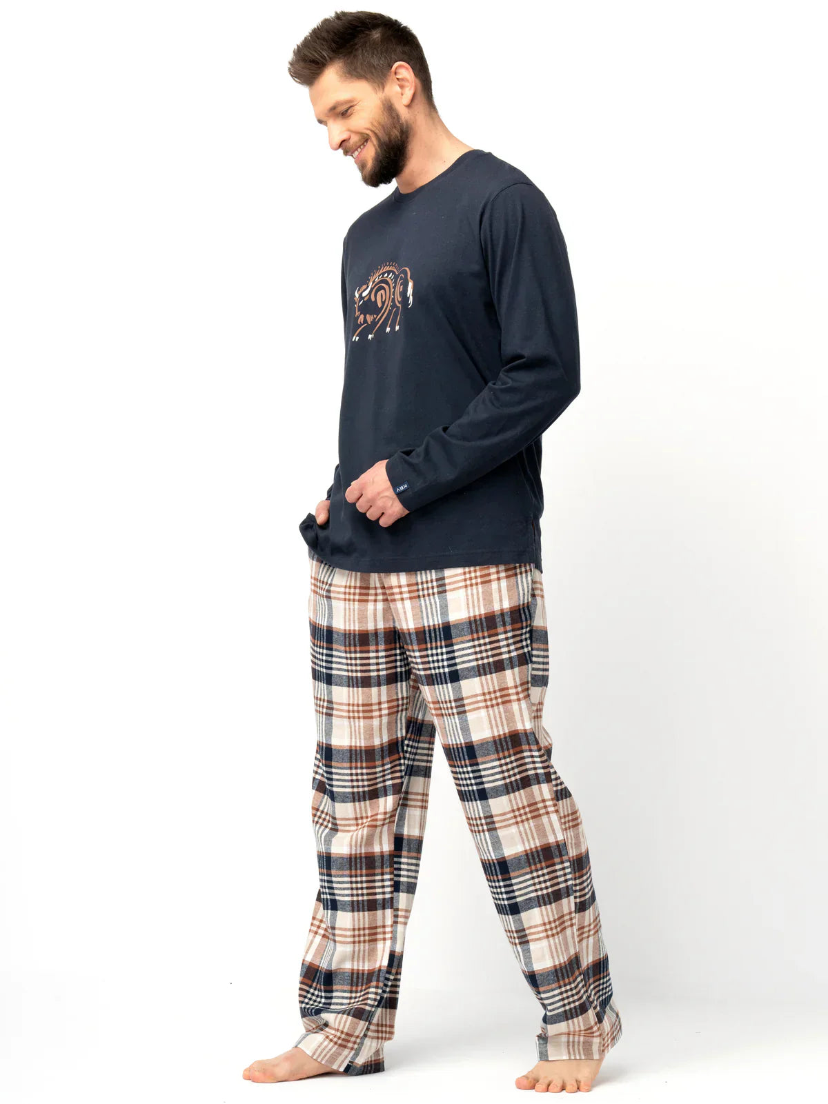 Pigiama uomo in flanella di cotone | mns 444