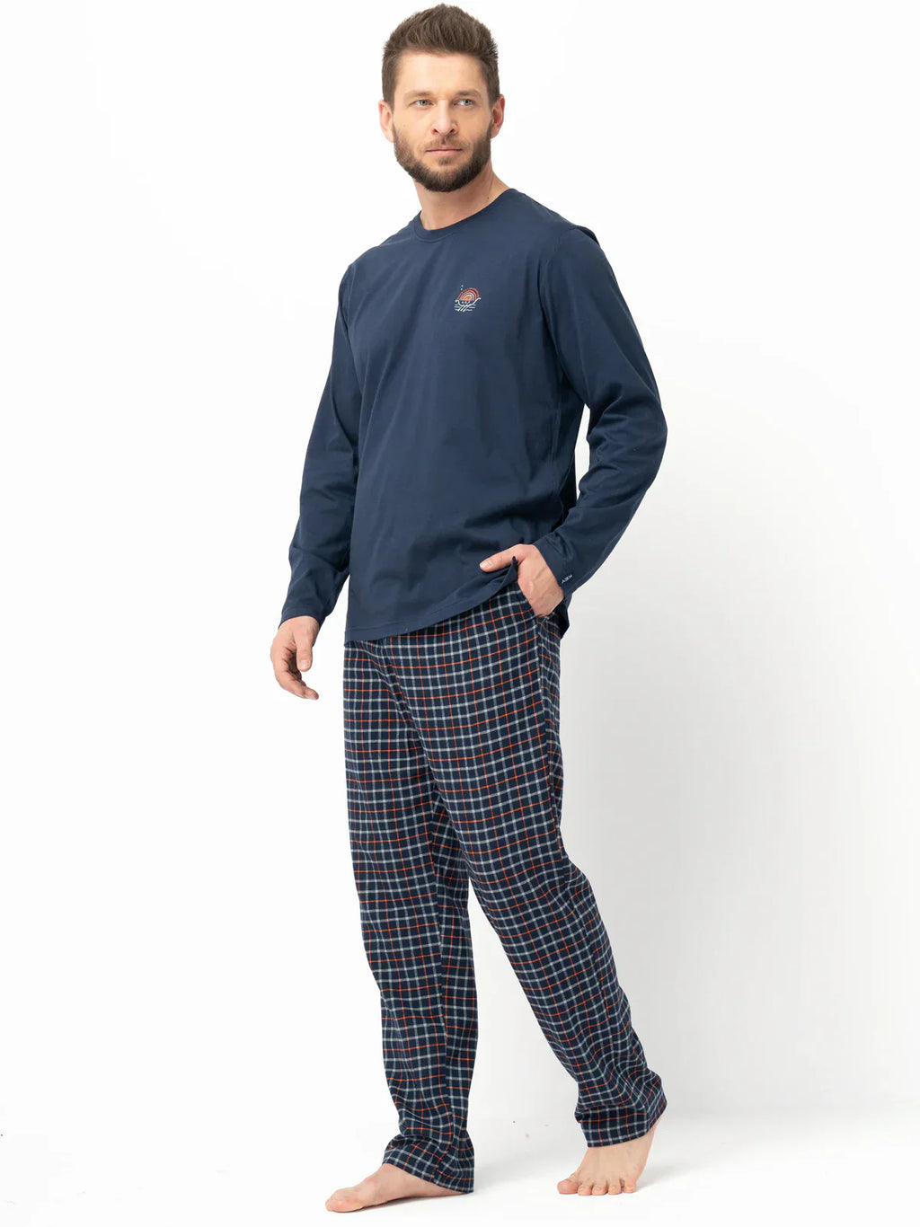 Pigiama uomo in flanella di cotone | mns 481