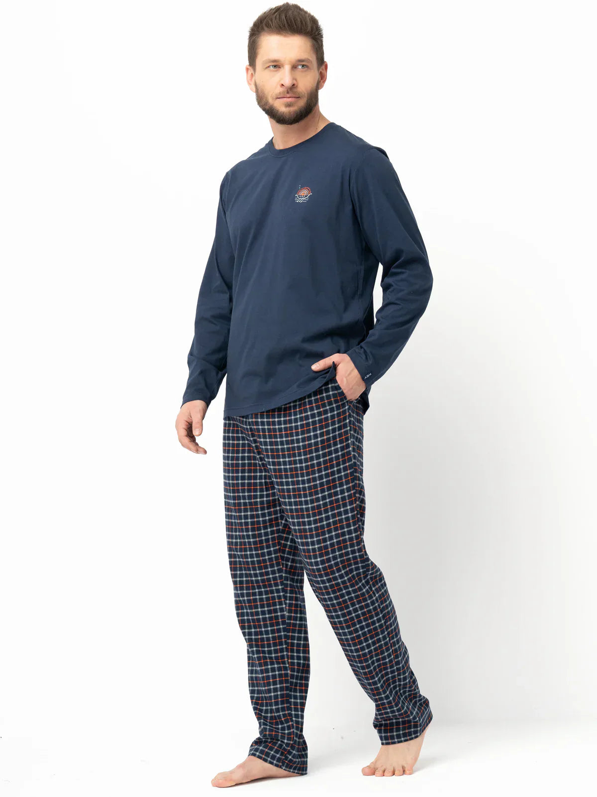 Pigiama uomo in flanella di cotone | mns 481