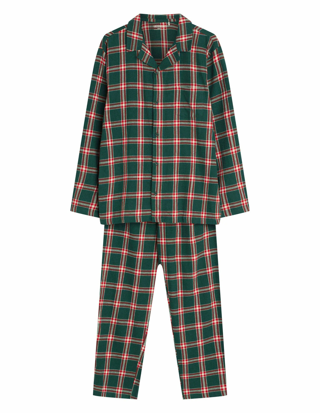 Pigiama uomo in flanella di cotone a quadri - nut