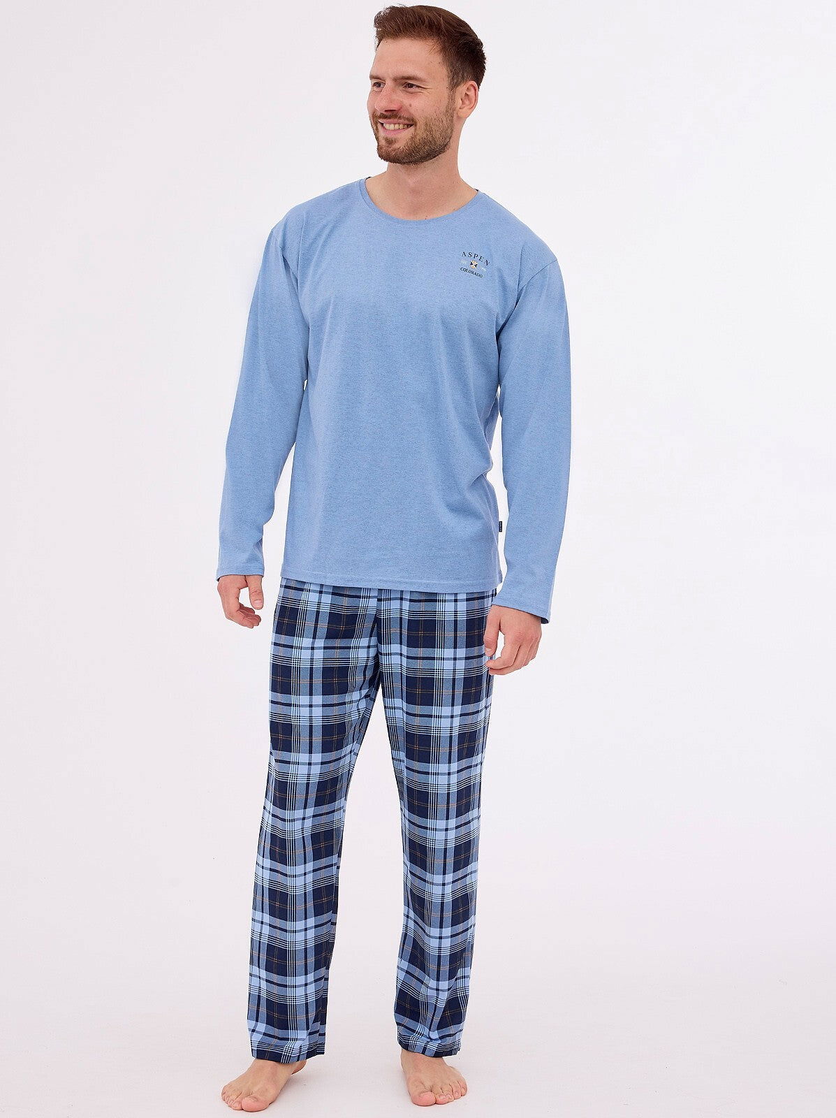 Pigiama uomo in cotone - 100% cotone - evergreen - aspen