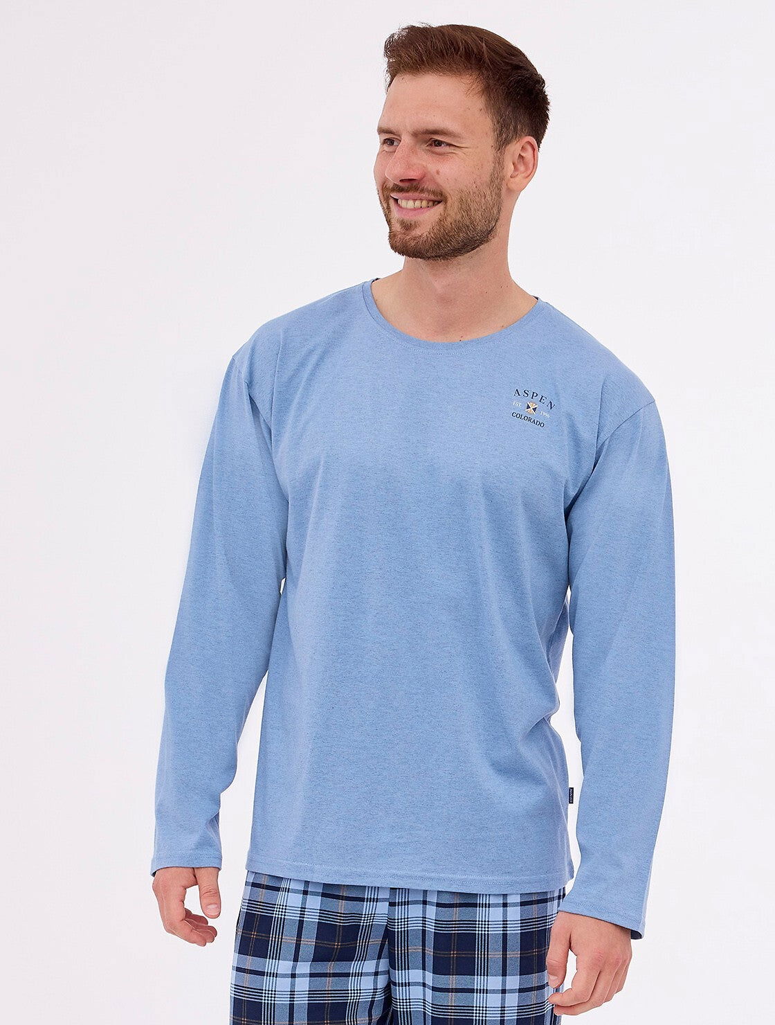 Pigiama uomo in cotone - 100% cotone - evergreen - aspen
