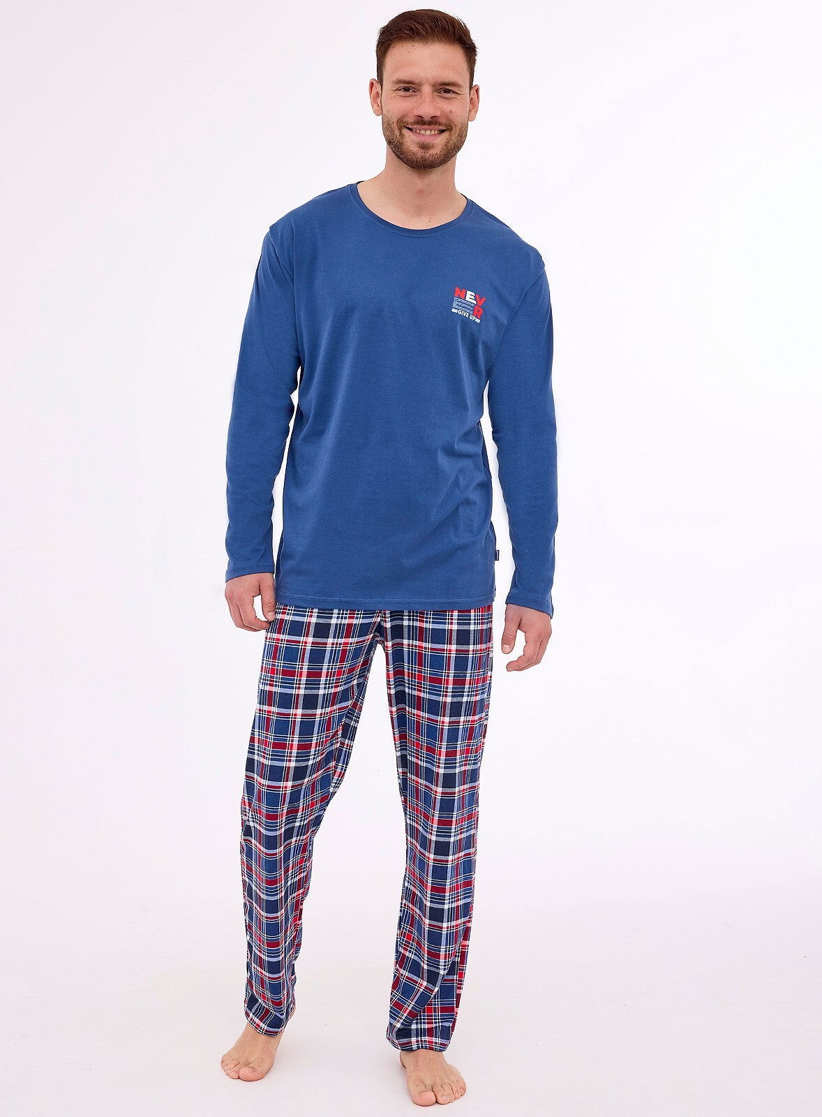 Pigiama uomo in cotone - 100% cotone - evergreen - never