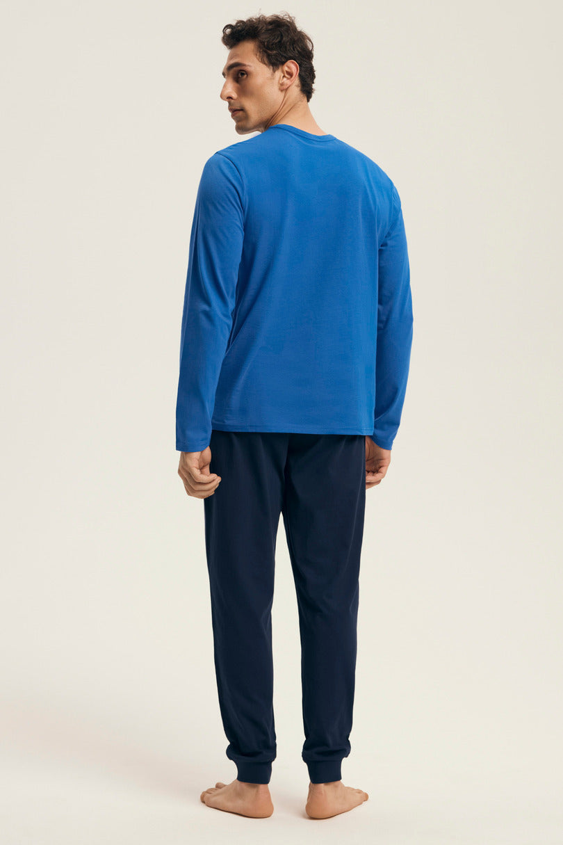 Pigiama uomo in cotone stile jogger con scritta | loop