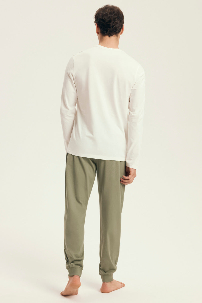 Pigiama uomo in cotone stile jogger con stampa mappa | local