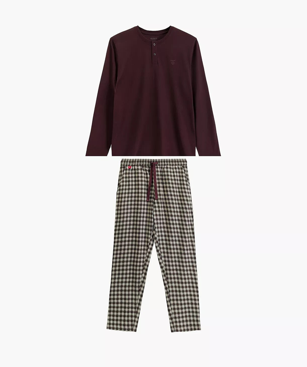Pigiama uomo lungo in morbido cotone fantasia - nmp-394
