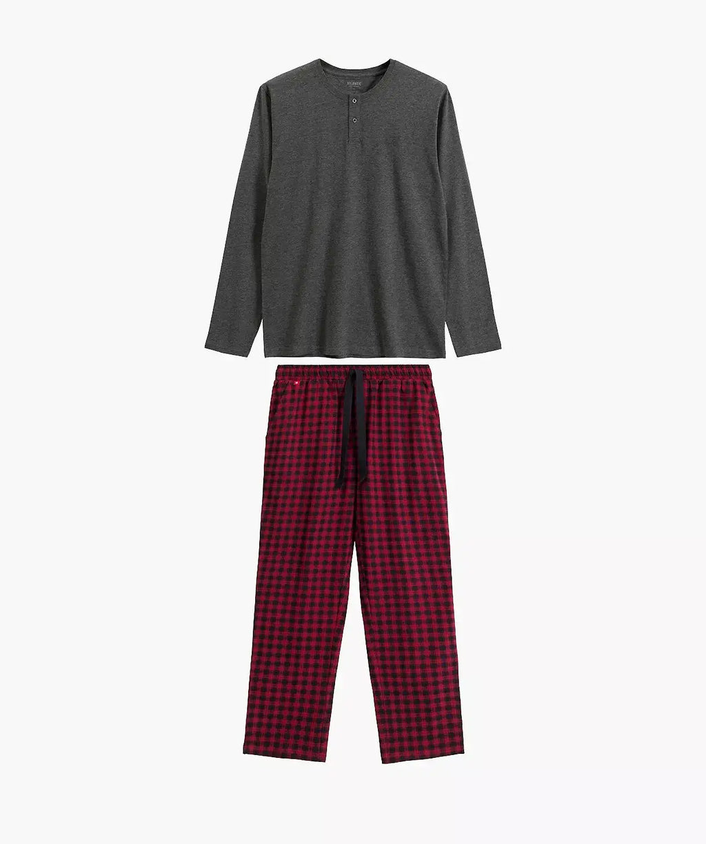 Pigiama uomo lungo in morbido cotone fantasia - nmp-394