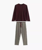 Pigiama uomo lungo in morbido cotone fantasia - nmp-394