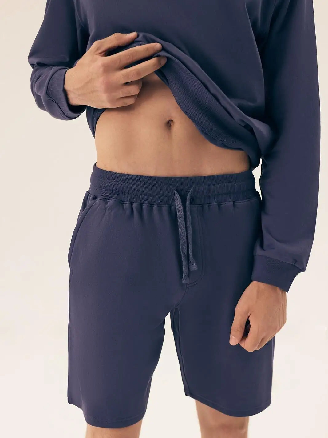 Pigiama da uomo in morbido cotone con interno felpato