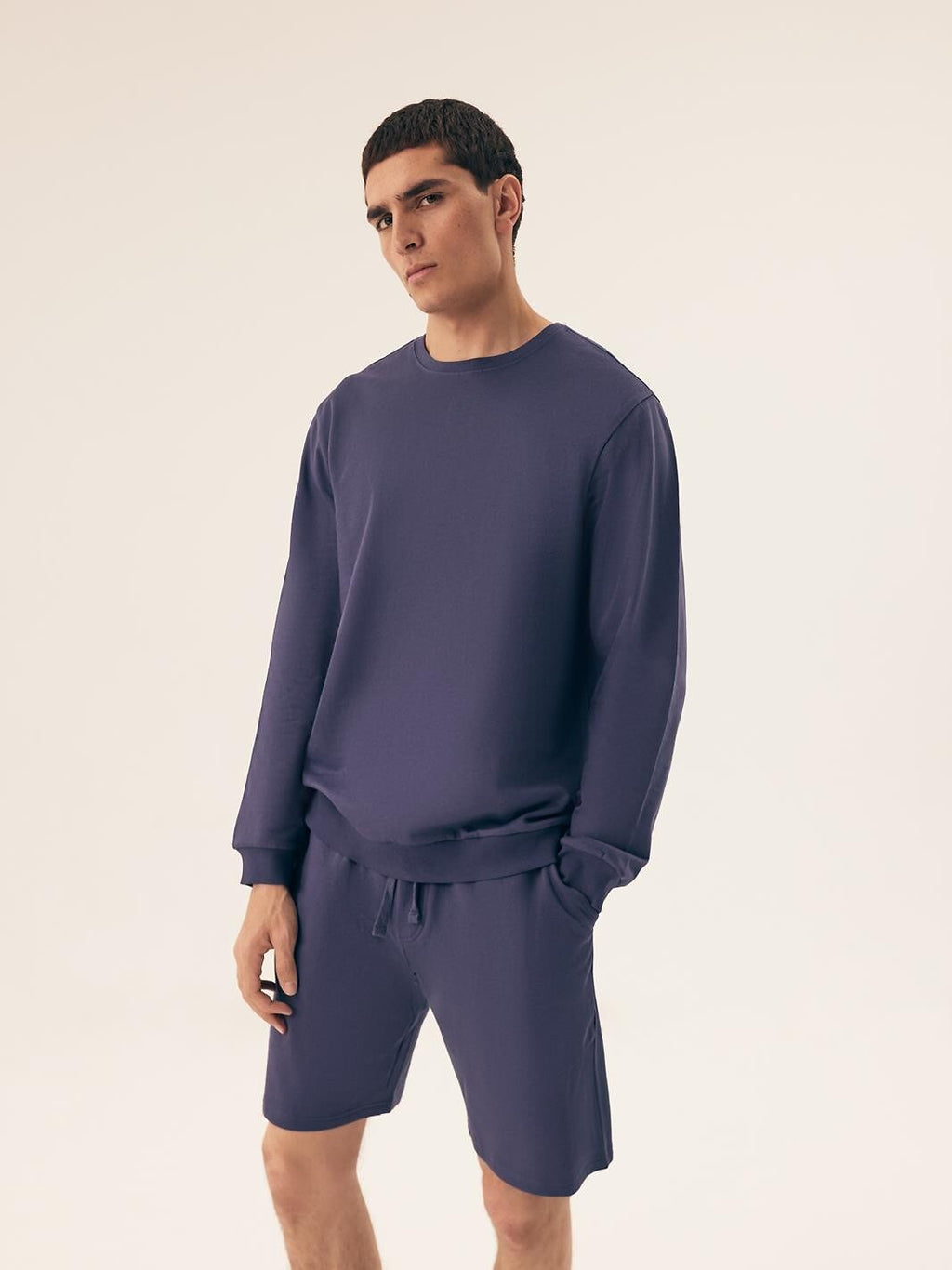 Pigiama da uomo in morbido cotone con interno felpato