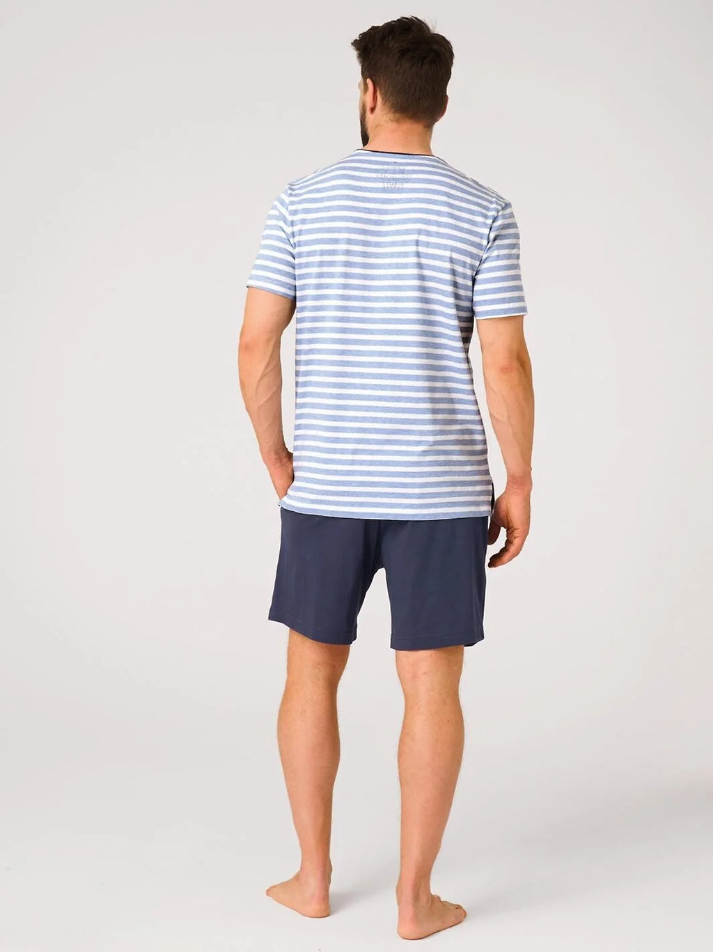 Pigiama uomo in puro cotone a righe (classic stripe mns 311)