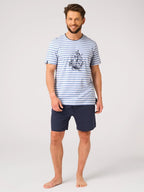 Pigiama uomo in puro cotone a righe (classic stripe mns 311)