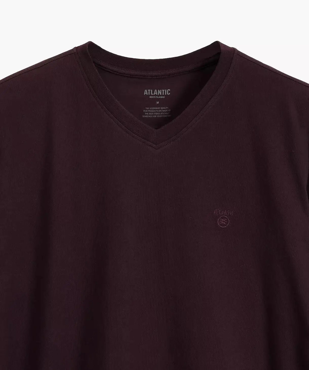 Pigiama uomo scollo a v in cotone effetto pesca - nmp-389