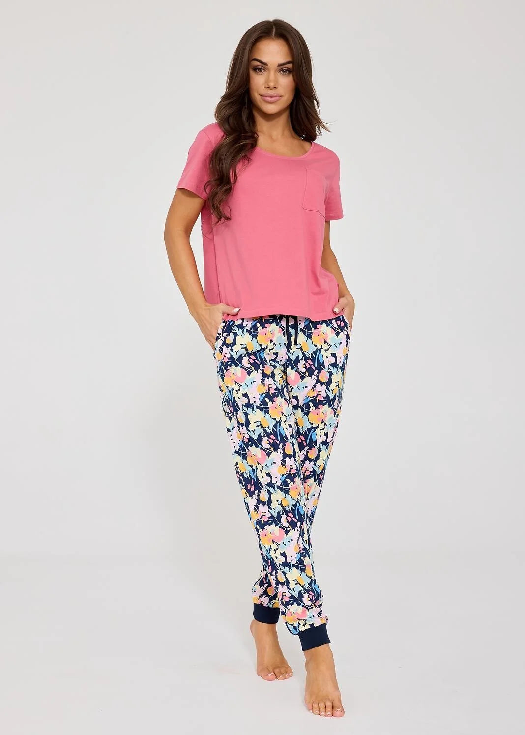 Pola | pigiama donna in cotone – maglia con taschino