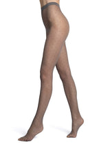 Puntini | collant opachi a microrete con pois (tutto nudo)