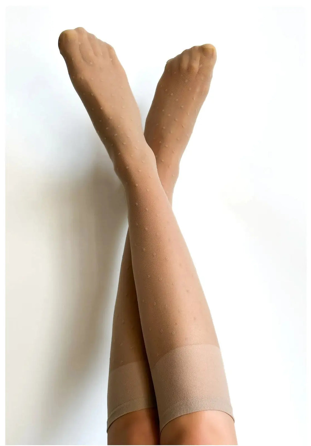 Puntini | gambaletti velati a fantasia microrete con pois