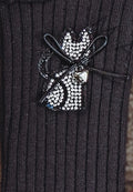 Qr-260529 - calze da donna in cotone con risvolto