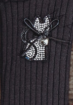 Qr-260529 - calze da donna in cotone con risvolto