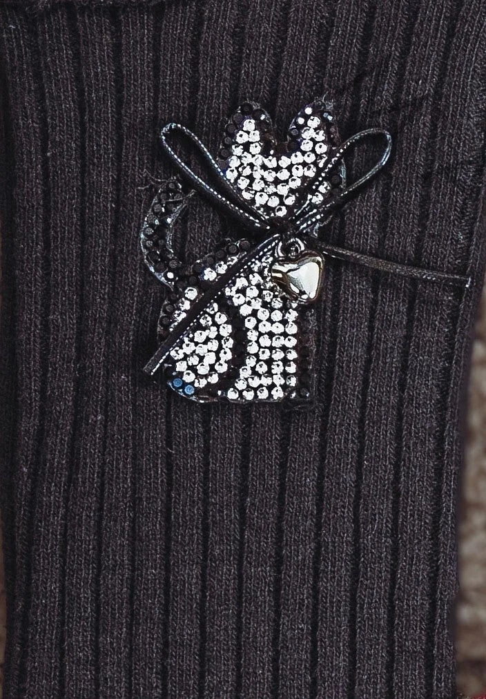 Qr-260529 - calze da donna in cotone con risvolto