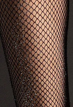 Rajstopy veneziana microretina lurex 2-4 nero-silver