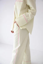 Raven | pigiama donna classico in cotone a righe