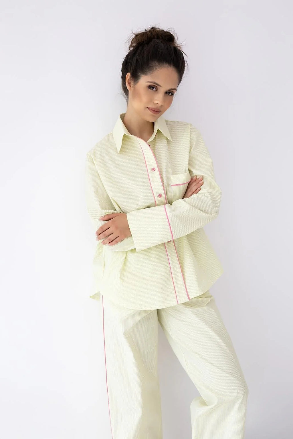 Raven | pigiama donna classico in cotone a righe