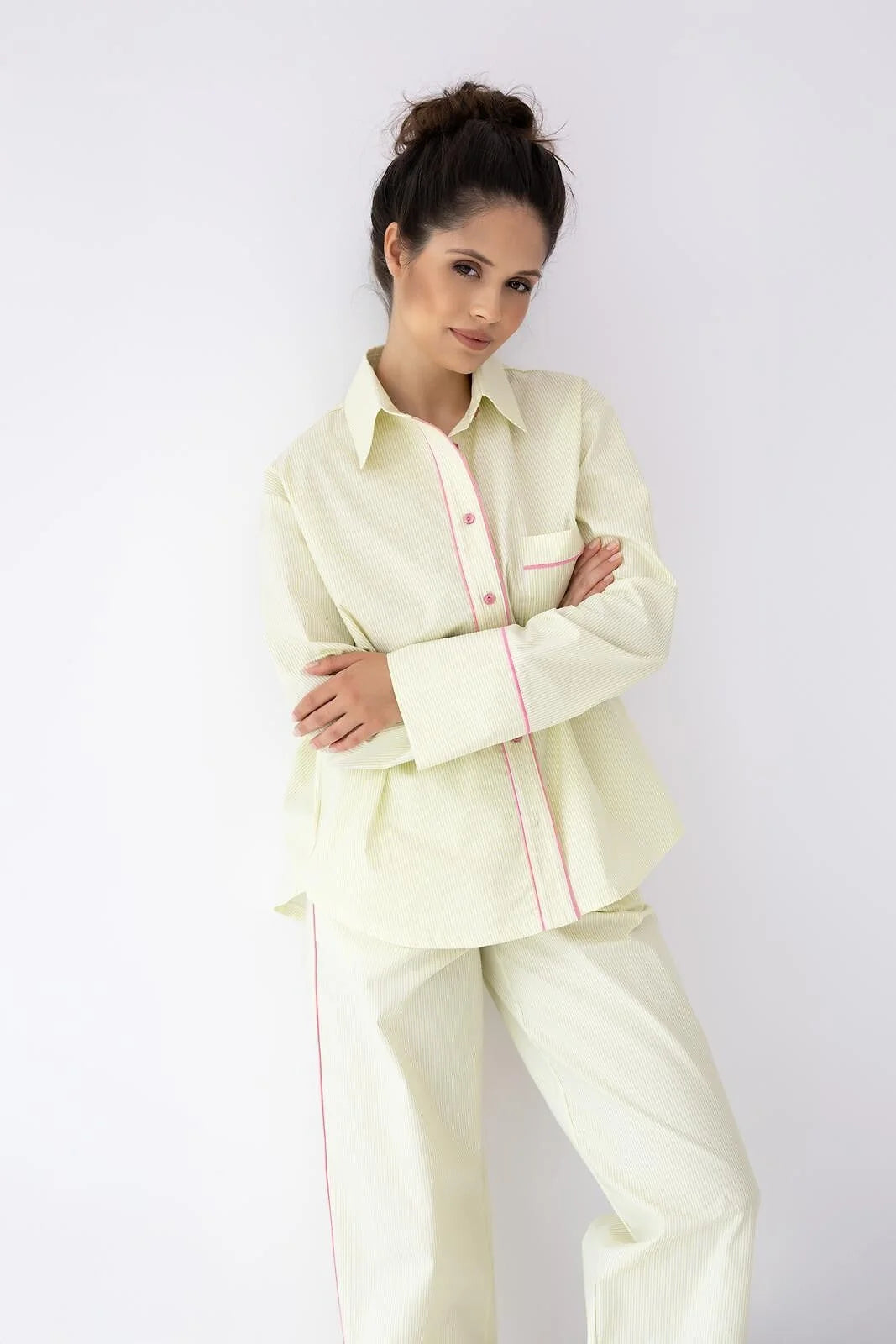 Raven | pigiama donna classico in cotone a righe