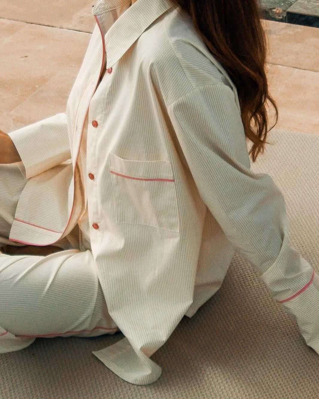 Raven | pigiama donna classico in cotone a righe