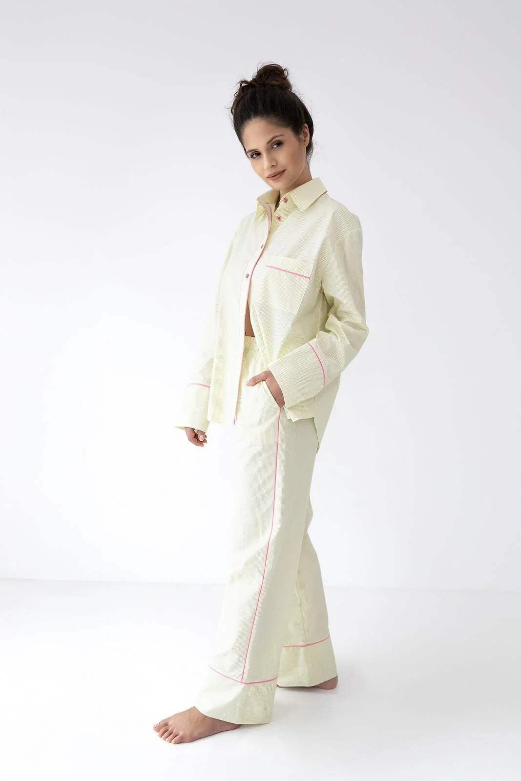 Raven | pigiama donna classico in cotone a righe